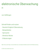 elektronische Überwachung