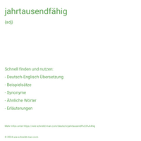 jahrtausendfähig