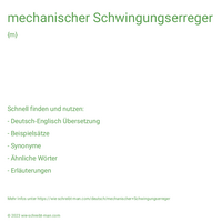 mechanischer Schwingungserreger