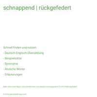 schnappend | rückgefedert