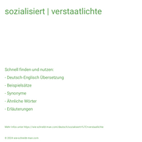 sozialisiert | verstaatlichte