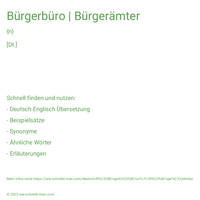 Bürgerbüro | Bürgerämter