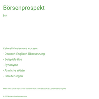 Börsenprospekt