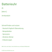 Batterieuhr