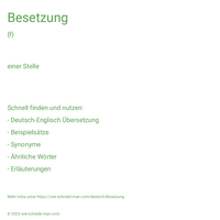 Besetzung