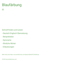 Blaufärbung