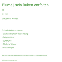 Blume | sein Bukett entfalten