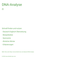 DNA-Analyse