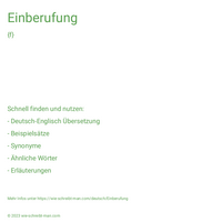 Einberufung