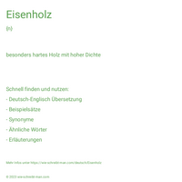 Eisenholz