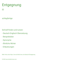 Entgegnung