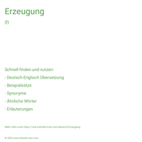 Erzeugung