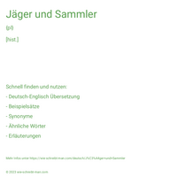 Jäger und Sammler