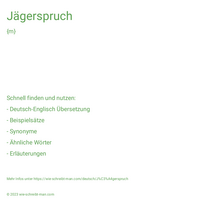 Jägerspruch