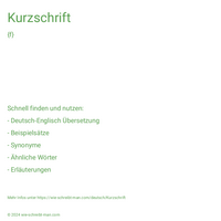 Kurzschrift