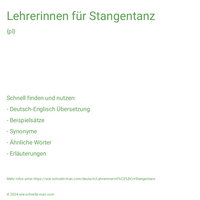 Lehrerinnen für Stangentanz