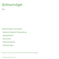 Schnurrvögel