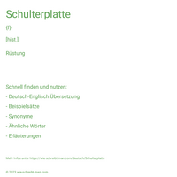 Schulterplatte