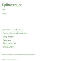 Splittstreuer