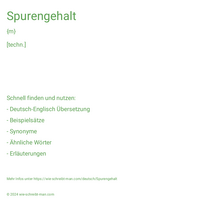 Spurengehalt