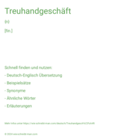 Treuhandgeschäft