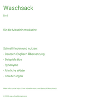 Waschsack