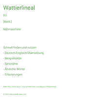 Wattierlineal