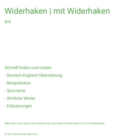 Widerhaken | mit Widerhaken