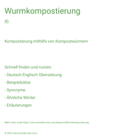 Wurmkompostierung