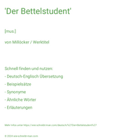 'Der Bettelstudent'