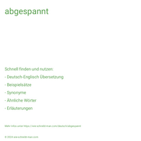 abgespannt