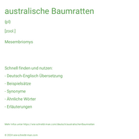 australische Baumratten