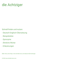 die Achtziger