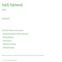 heiß härtend