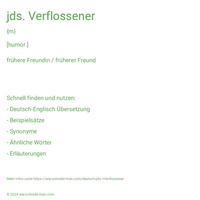 jds. Verflossener