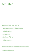 schlafen