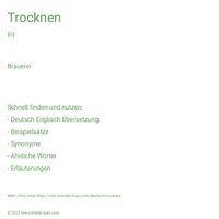 Trocknen