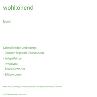 wohltönend