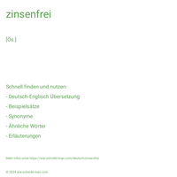 zinsenfrei