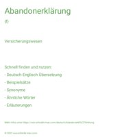 Abandonerklärung