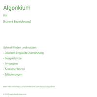 Algonkium