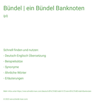 Bündel | ein Bündel Banknoten