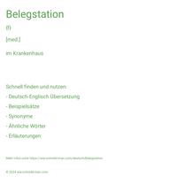 Belegstation