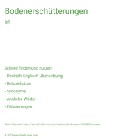 Bodenerschütterungen