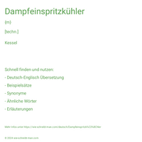 Dampfeinspritzkühler