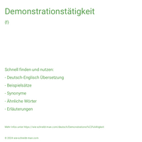 Demonstrationstätigkeit