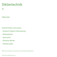 Diktiertechnik