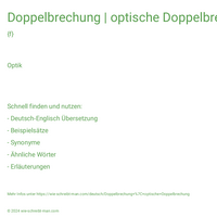 Doppelbrechung | optische Doppelbrechung