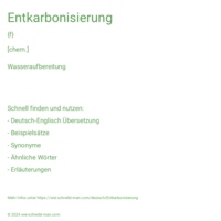 Entkarbonisierung