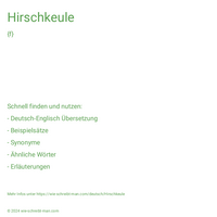 Hirschkeule